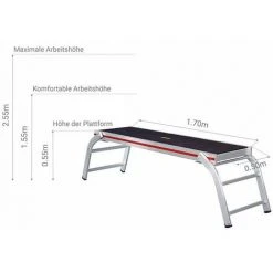 PLATTFORMLEITER EXPERTEN - MATISERE Montageplattform Mit Großer Arbeitsfläche 1,70x0,50 - 6864 - 6864 -Gerüste And Arbeitsplattformen Verkäufe 10221902 2