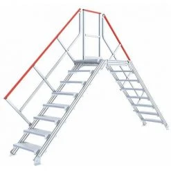 PLATTFORMLEITER EXPERTEN - MATISERE Leiternüberstieg - Schräglage 45° - Breite Stufen : 60cm - 2241/0605