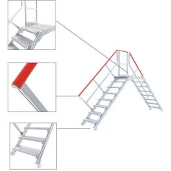 PLATTFORMLEITER EXPERTEN - MATISERE Leiternüberstieg - Schräglage 45° - Breite Stufen : 60cm - 2241/0605 -Gerüste And Arbeitsplattformen Verkäufe 10378124 4