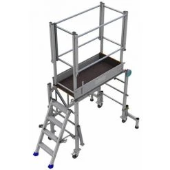 STEHLEITER EXPERTEN - MATISERE Mobile Stehleiter - Maximale Arbeitshöhe 2.75m - PIRLNMP/R