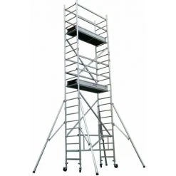 GERUEST EXPERTEN Rollgerüst Aus Alu - Länge 1.80m, 2 Bühnen 168x60cm Mit Fußleisten, Bühnehöhe 6m, Holme Ø 50mm, Traglast 200kg Pro M2, TÜV GS, 5 Jahre Garantie - TOS618 -Gerüste And Arbeitsplattformen Verkäufe 11104046 3