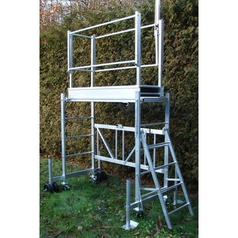 GERUEST EXPERTEN Gartengerüst Aus Alu - Bühnenlänge 1,60m, Bühnehöhe 1,50m, Mit 2 Rollen 200mm 2 Rasenschützende Füße - EIR4TH 3 GERUEST EXPERTEN Gartengerüst Aus Alu - Bühnenlänge 1,60m, Bühnehöhe 1,50m, Mit 2 Rollen 200mm 2 Rasenschützende Füße - EIR4TH