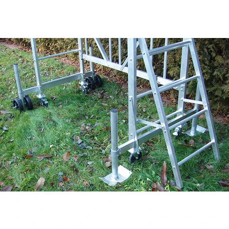 GERUEST EXPERTEN Gartengerüst Aus Alu - Bühnenlänge 1,60m, Bühnehöhe 1,50m, Mit 2 Rollen 200mm 2 Rasenschützende Füße - EIR4TH 5 GERUEST EXPERTEN Gartengerüst Aus Alu - Bühnenlänge 1,60m, Bühnehöhe 1,50m, Mit 2 Rollen 200mm 2 Rasenschützende Füße - EIR4TH - Image 3