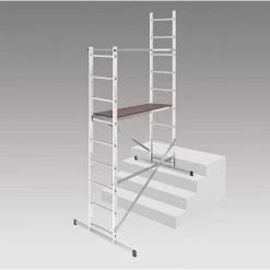 HAILO Leitergerüst - Treppengerüst : 4m Arbeitshöhe, Auf Allen Sprossen Benutzbar - 9474-901 -Gerüste And Arbeitsplattformen Verkäufe 11104335 5