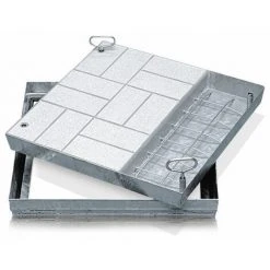 Zarges Schachtabdeckung Aus Edelstahl Mit Wanne 450 Mm X 450 Mm