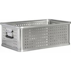 G&UUML;NZBURGER STEIGTECHNIK Günzburger Rettungstechnik Aluminium Kästen Gelocht Ohne Deckel Nach DIN 14880 600x400x220mm