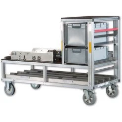 GÜNZBURGER STEIGTECHNIK Günzburger Rollcontainer Tragkraftspitze Mit Liegenden Saugschläuchen