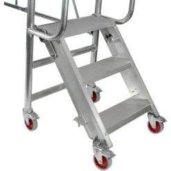 Jumbo® Aluminium Falt-Gerüst Klapp-Gerüst Fahrbar Arbeits-Bühne Faltbar Klappbar Plattform-Höhe 0,5 - 1,0m Mit Treppe -Gerüste And Arbeitsplattformen Verkäufe 13965910 3