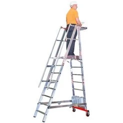 Euroline Premium 32778 Podestleiter Fahrbar, Klappbar 5 Stufen 10 Euroline Premium 32778 Podestleiter Fahrbar, Klappbar 5 Stufen -Gerüste And Arbeitsplattformen Verkäufe 16941576 4