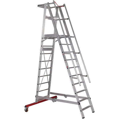 Euroline Premium 32777 Podestleiter Fahrbar 10 Stufen 3 Euroline Premium 32777 Podestleiter Fahrbar 10 Stufen