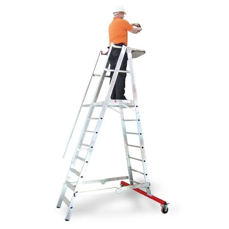 Euroline Premium 32777 Podestleiter Fahrbar 10 Stufen 6 Euroline Premium 32777 Podestleiter Fahrbar 10 Stufen - Image 4