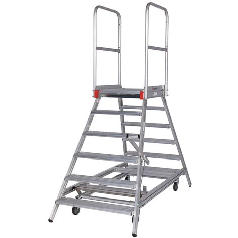 Euroline Premium 516 Mobile Podesttreppe Beidseitig Begehbar Mit Zentralfeststellung Fahrbar 6 Stufen 3 Euroline Premium 516 Mobile Podesttreppe Beidseitig Begehbar Mit Zentralfeststellung Fahrbar 6 Stufen