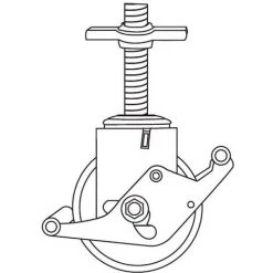 Euroline Lenkrolle Mit Spindel 200mm