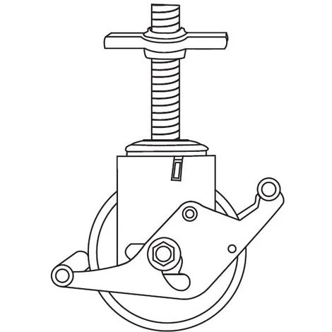 Euroline Lenkrolle Mit Spindel 200mm 3 Euroline Lenkrolle Mit Spindel 200mm