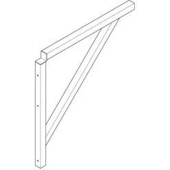 Euroline Dreieckkonsole Für 511 Podesttreppe, 800mm Stufenbreite