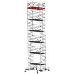 Euroline Gerüst 9514 Mit Sicherheitsaufbau 1,50x2,85m Fahrbalken Verschiebbar 13,50m AH