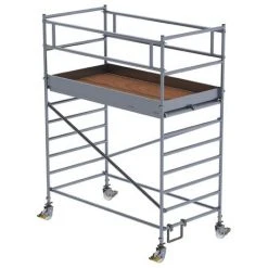 G&UUML;NZBURGER STEIGTECHNIK Günzburger Rollgerüst Mit Doppelplattform 1,35x2,45m Plattform, 4,35m AH