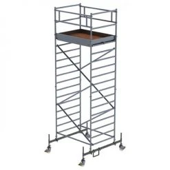 G&UUML;NZBURGER STEIGTECHNIK Günzburger Rollgerüst Mit Doppelplattform 1,35x1,80m Plattform, 6,35m AH