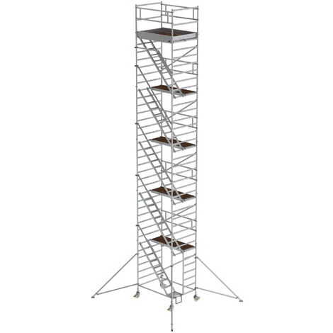 GÜNZBURGER STEIGTECHNIK Günzburger Rollgerüst Mit Schrägaufstiegen 1,35x1,80m Plattform, 12,35m AH 3 GÜNZBURGER STEIGTECHNIK Günzburger Rollgerüst Mit Schrägaufstiegen 1,35x1,80m Plattform, 12,35m AH