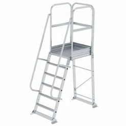 G&UUML;NZBURGER STEIGTECHNIK Günzburger Podesttreppe Einseitig Begehbar 6 Stufen