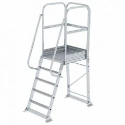 G&UUML;NZBURGER STEIGTECHNIK Günzburger Podesttreppe Einseitig Begehbar 5 Stufen