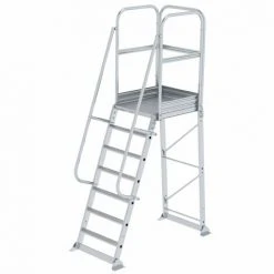 G&UUML;NZBURGER STEIGTECHNIK Günzburger Podesttreppe Einseitig Begehbar 7 Stufen