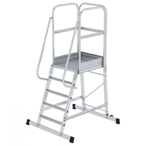 GÜNZBURGER STEIGTECHNIK Günzburger Podesttreppe Einseitig Begehbar Fahrbar 5 Stufen 3 GÜNZBURGER STEIGTECHNIK Günzburger Podesttreppe Einseitig Begehbar Fahrbar 5 Stufen
