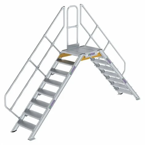 GÜNZBURGER STEIGTECHNIK Günzburger Überstieg 45° Inkl. Einen Handlauf, Stufenbreite 600mm, 2x8 Stufen 3 GÜNZBURGER STEIGTECHNIK Günzburger Überstieg 45° Inkl. Einen Handlauf, Stufenbreite 600mm, 2x8 Stufen