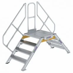 G&UUML;NZBURGER STEIGTECHNIK Günzburger Überstieg 45° Inkl. Einen Handlauf, Stufenbreite 800mm, 2x4 Stufen