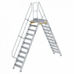 G&UUML;NZBURGER STEIGTECHNIK Günzburger Überstieg 60° Inkl. Einen Handlauf, Stufenbreite 600mm, 2x11 Stufen