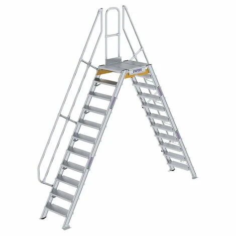 GÜNZBURGER STEIGTECHNIK Günzburger Überstieg 60° Inkl. Einen Handlauf, Stufenbreite 600mm, 2x11 Stufen 3 GÜNZBURGER STEIGTECHNIK Günzburger Überstieg 60° Inkl. Einen Handlauf, Stufenbreite 600mm, 2x11 Stufen