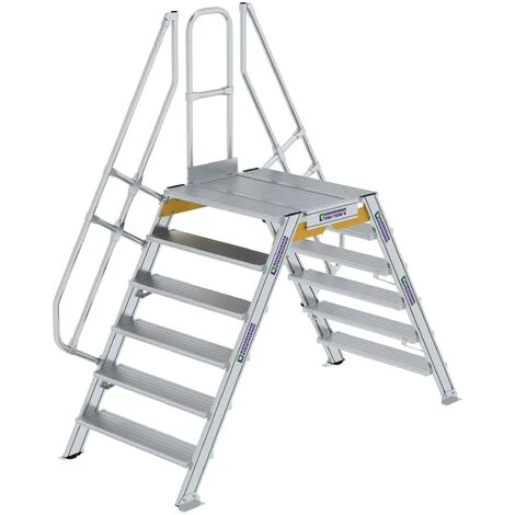 GÜNZBURGER STEIGTECHNIK Günzburger Überstieg 60° Inkl. Einen Handlauf, Stufenbreite 1000mm, 2x6 Stufen 3 GÜNZBURGER STEIGTECHNIK Günzburger Überstieg 60° Inkl. Einen Handlauf, Stufenbreite 1000mm, 2x6 Stufen