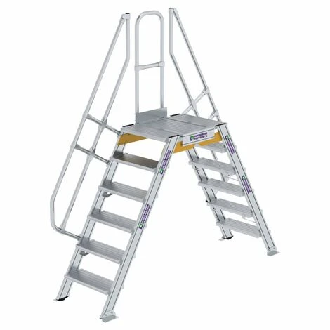 GÜNZBURGER STEIGTECHNIK Günzburger Überstieg 60° Inkl. Einen Handlauf, Stufenbreite 600mm, 2x6 Stufen 3 GÜNZBURGER STEIGTECHNIK Günzburger Überstieg 60° Inkl. Einen Handlauf, Stufenbreite 600mm, 2x6 Stufen