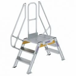 G&UUML;NZBURGER STEIGTECHNIK Günzburger Überstieg 60° Inkl. Einen Handlauf, Stufenbreite 600mm, 2x3 Stufen