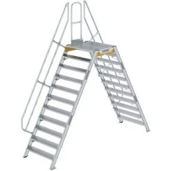 G&UUML;NZBURGER STEIGTECHNIK Günzburger Überstieg 60° Inkl. Einen Handlauf, Stufenbreite 1000mm, 2x11 Stufen