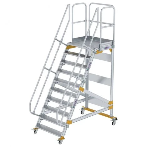 GÜNZBURGER STEIGTECHNIK Günzburger Plattformtreppe Fahrbar 60° Stufenbreite 1000mm 10 Stufen 3 GÜNZBURGER STEIGTECHNIK Günzburger Plattformtreppe Fahrbar 60° Stufenbreite 1000mm 10 Stufen