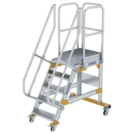GÜNZBURGER STEIGTECHNIK Günzburger Plattformtreppe Fahrbar 60° Stufenbreite 600mm 5 Stufen 3 GÜNZBURGER STEIGTECHNIK Günzburger Plattformtreppe Fahrbar 60° Stufenbreite 600mm 5 Stufen