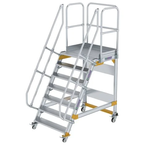 GÜNZBURGER STEIGTECHNIK Günzburger Plattformtreppe Fahrbar 60° Stufenbreite 1000mm 7 Stufen 3 GÜNZBURGER STEIGTECHNIK Günzburger Plattformtreppe Fahrbar 60° Stufenbreite 1000mm 7 Stufen