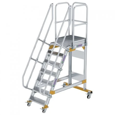 GÜNZBURGER STEIGTECHNIK Günzburger Plattformtreppe Fahrbar 60° Stufenbreite 600mm 7 Stufen 3 GÜNZBURGER STEIGTECHNIK Günzburger Plattformtreppe Fahrbar 60° Stufenbreite 600mm 7 Stufen