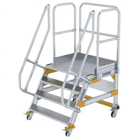 GÜNZBURGER STEIGTECHNIK Günzburger Plattformtreppe Fahrbar 60° Stufenbreite 1000mm 4 Stufen 3 GÜNZBURGER STEIGTECHNIK Günzburger Plattformtreppe Fahrbar 60° Stufenbreite 1000mm 4 Stufen