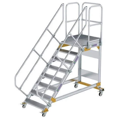 GÜNZBURGER STEIGTECHNIK Günzburger Plattformtreppe Fahrbar 45° Stufenbreite 800mm 8 Stufen 3 GÜNZBURGER STEIGTECHNIK Günzburger Plattformtreppe Fahrbar 45° Stufenbreite 800mm 8 Stufen