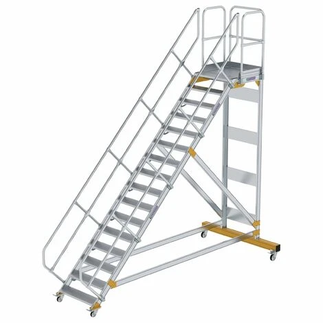 GÜNZBURGER STEIGTECHNIK Günzburger Plattformtreppe Fahrbar 45° Stufenbreite 800mm 16 Stufen 3 GÜNZBURGER STEIGTECHNIK Günzburger Plattformtreppe Fahrbar 45° Stufenbreite 800mm 16 Stufen