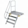 G&UUML;NZBURGER STEIGTECHNIK Günzburger Treppe Mit Plattform 60° Inkl. Einen Handlauf, 1000mm Stufenbreite, 4 Stufen