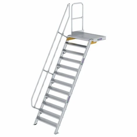 GÜNZBURGER STEIGTECHNIK Günzburger Treppe Mit Plattform 60° Inkl. Einen Handlauf, 1000mm Stufenbreite, 12 Stufen 3 GÜNZBURGER STEIGTECHNIK Günzburger Treppe Mit Plattform 60° Inkl. Einen Handlauf, 1000mm Stufenbreite, 12 Stufen