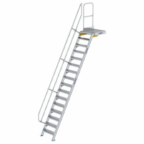 GÜNZBURGER STEIGTECHNIK Günzburger Treppe Mit Plattform 60° Inkl. Einen Handlauf, 600mm Stufenbreite, 16 Stufen 3 GÜNZBURGER STEIGTECHNIK Günzburger Treppe Mit Plattform 60° Inkl. Einen Handlauf, 600mm Stufenbreite, 16 Stufen