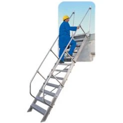 G&UUML;NZBURGER STEIGTECHNIK Günzburger Treppe 60° Inkl. Einen Handlauf, 800mm Stufenbreite, 8 Stufen -Gerüste And Arbeitsplattformen Verkäufe 17404162 2