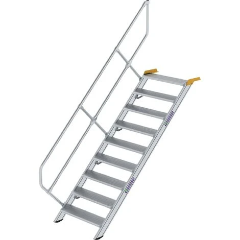 GÜNZBURGER STEIGTECHNIK Günzburger Treppe 45° Inkl. Einen Handlauf, 800mm Stufenbreite, 9 Stufen 3 GÜNZBURGER STEIGTECHNIK Günzburger Treppe 45° Inkl. Einen Handlauf, 800mm Stufenbreite, 9 Stufen