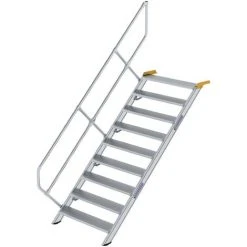 G&UUML;NZBURGER STEIGTECHNIK Günzburger Treppe 45° Inkl. Einen Handlauf, 1000mm Stufenbreite, 9 Stufen