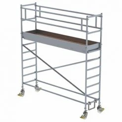 G&UUML;NZBURGER STEIGTECHNIK Günzburger Rollgerüst Mit Fahrbalken 0,75x3,00m Plattform 4,35m AH