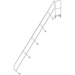 G&UUML;NZBURGER STEIGTECHNIK Günzburger Handlauf Für Treppe 45° Mit Plattform, 16 Stufen